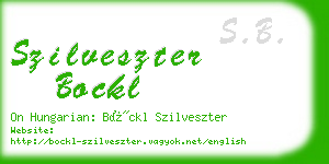 szilveszter bockl business card